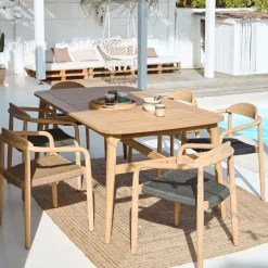 Fabrique de Styles Chaises>Chaise avec accoudoirs en bois d'eucalyptus kaki - Anam Naturel, Kaki