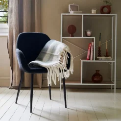 Fabrique de Styles Chaises>Chaise avec accoudoirs en velours côtelé - Julia Noir