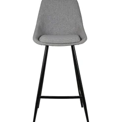 Fabrique de Styles Tabourets Et Chaises De Bar>Chaise de bar en tissu h67cm - Ben Gris Clair