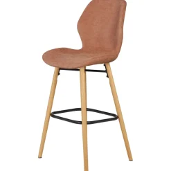 Fabrique de Styles Tabourets Et Chaises De Bar>Chaise de bar en tissu soft touch nèfle h65cm - Keri NEFLE