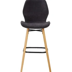 Fabrique de Styles Tabourets Et Chaises De Bar>Chaise de bar en tissu soft touch h65cm - Keri Noir