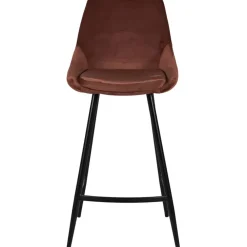 Fabrique de Styles Tabourets Et Chaises De Bar>Chaise de bar en velours h67cm - Ben Marron