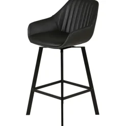 Fabrique de Styles Tabourets Et Chaises De Bar>Chaise de bar pivotante veilli h75cm - Moss Noir