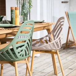 Fabrique de Styles Chaises, Fauteuils|Jardin>Chaise de jardin en plastique - Alameda Taupe
