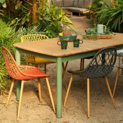 Fabrique de Styles Chaises, Fauteuils|Jardin>Chaise de jardin en plastique terracotta - Malaga Orange