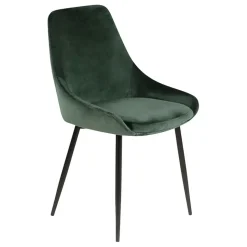 Fabrique de Styles Chaises>Chaise de salle à manger en velours - Ben Vert