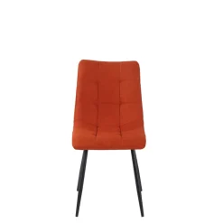 Fabrique de Styles Chaises>Chaise de salle à manger en tissu matelassé - lilly Terracotta
