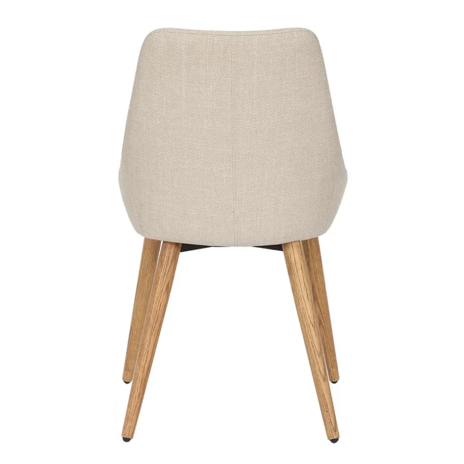 Fabrique de Styles Chaises>Chaise de salle à manger en tissu - Ben Crème