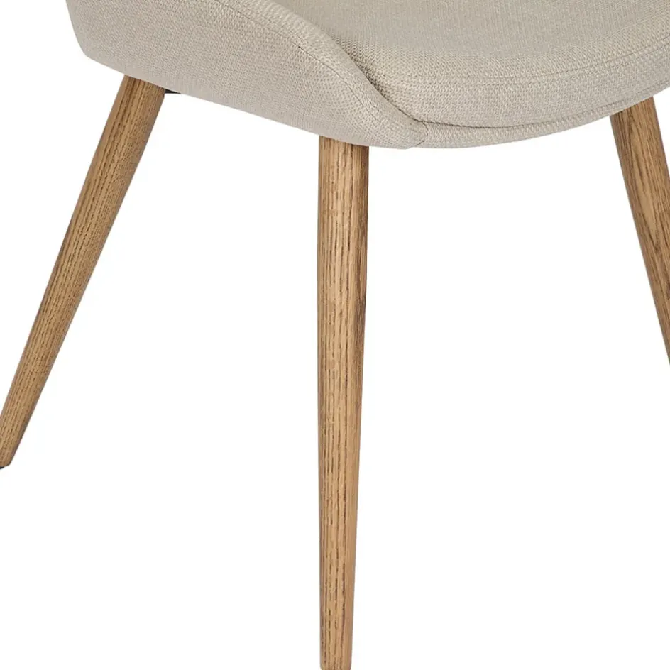 Fabrique de Styles Chaises>Chaise de salle à manger en tissu - Ben Crème