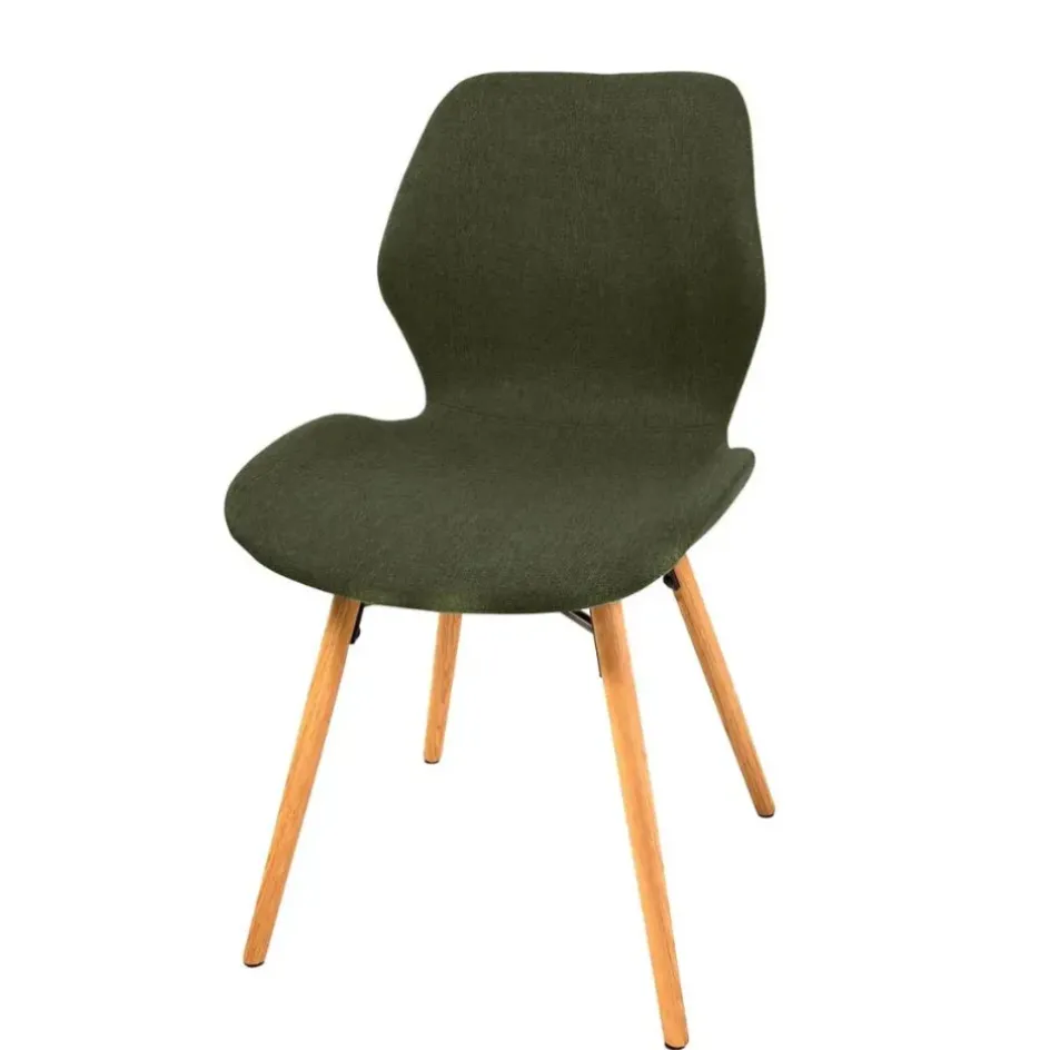Fabrique de Styles Chaises>Chaise de salle à manger en tissu - Gloria Vert
