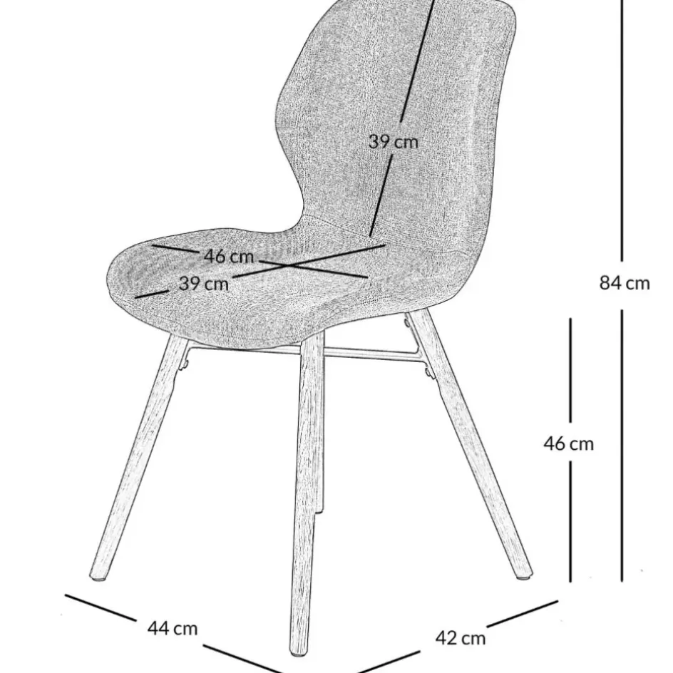 Fabrique de Styles Chaises>Chaise de salle à manger en tissu - Gloria Vert