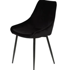Fabrique de Styles Chaises>Chaise de salle à manger en velours - Ben Noir