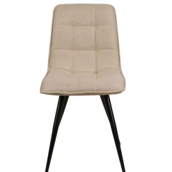 Fabrique de Styles Chaises>Chaise de salle à manger en tissu matelassé - Alize Beige