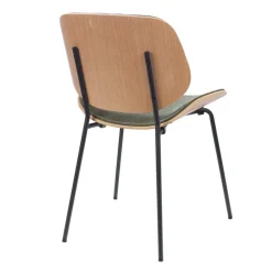 Fabrique de Styles Chaises>Chaise de salle à manger en tissu et chêne - Atlanta Vert