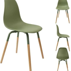Fabrique de Styles Chaises>Chaise de salle à manger scandinave - Phebee Vert