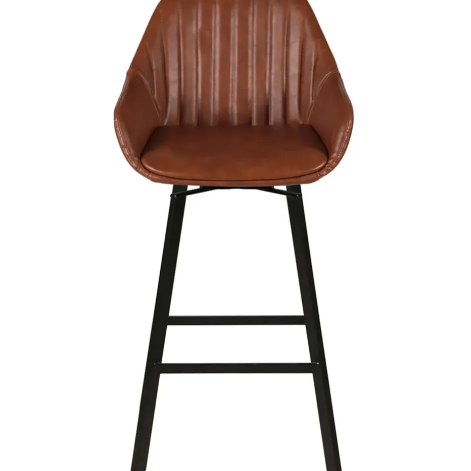 Fabrique de Styles Tabourets Et Chaises De Bar>Chaise haute pivotante h65cm - Moss Marron