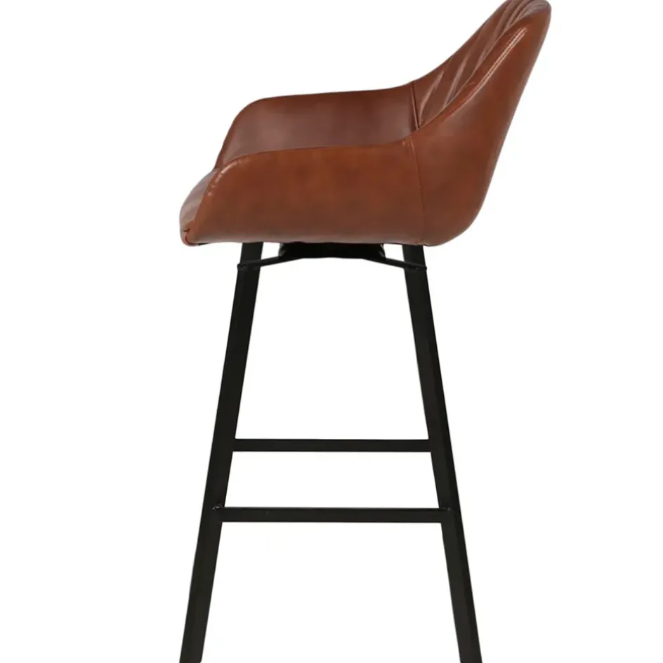 Fabrique de Styles Tabourets Et Chaises De Bar>Chaise haute pivotante h65cm - Moss Marron