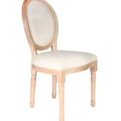 Fabrique de Styles Chaises>Chaise medaillon en bois d'hévea Beige
