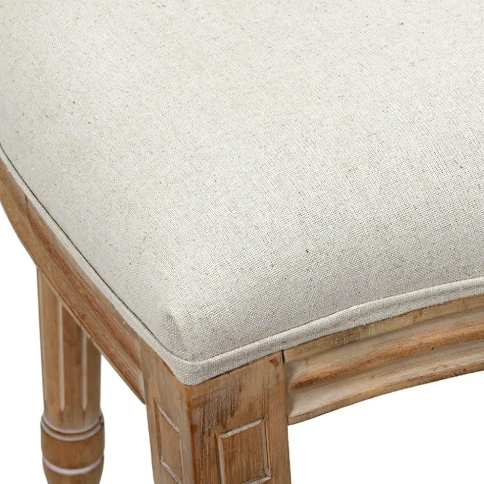 Fabrique de Styles Chaises>Chaise medaillon en bois d'hévea Beige