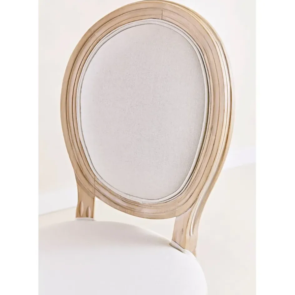 Fabrique de Styles Chaises>Chaise medaillon en bois d'hévea Beige