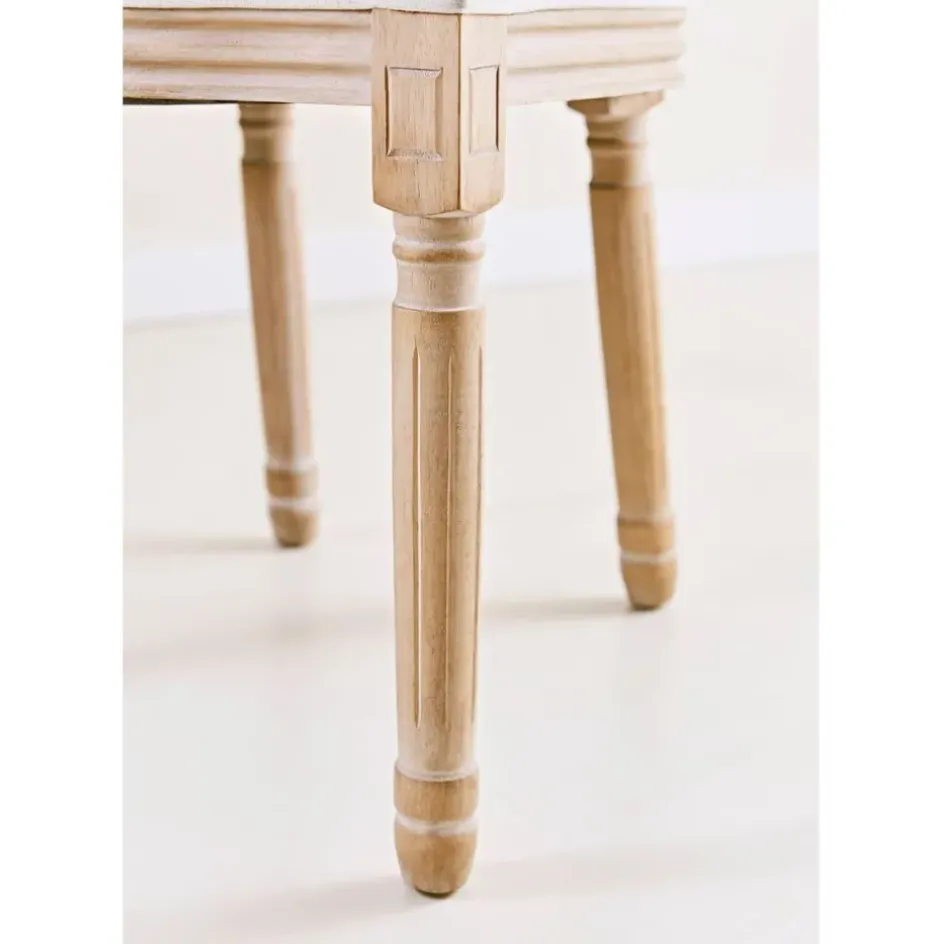 Fabrique de Styles Chaises>Chaise medaillon en bois d'hévea Beige