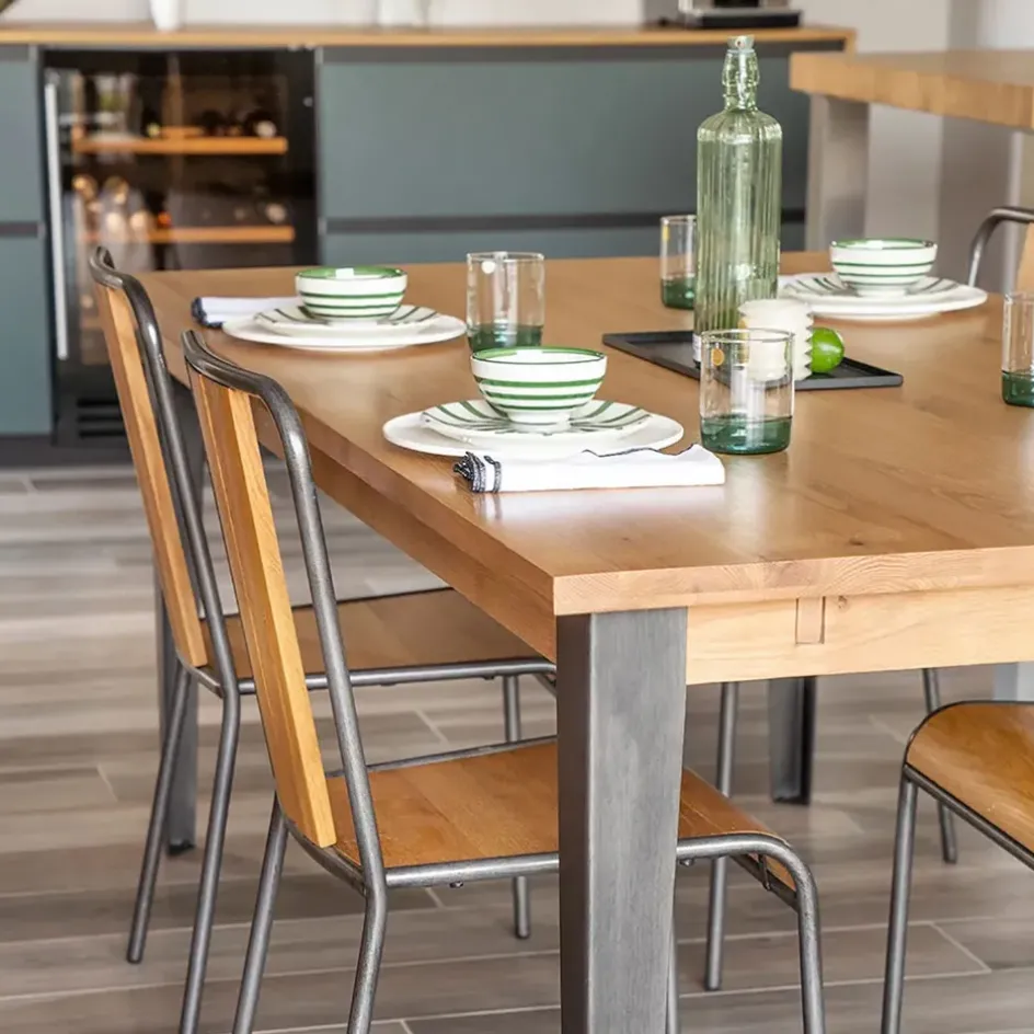 Fabrique de Styles Chaises>Chaise salle à manger en chêne - Manny Naturel