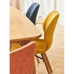 Fabrique de Styles Chaises>Chaise salle à manger en tissu soft touch - Keri Moutarde