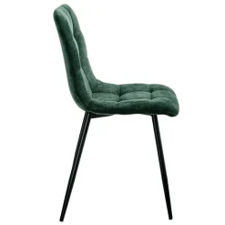 Fabrique de Styles Chaises>Chaise salle à manger en tissu vert - Mony Vert Foncé