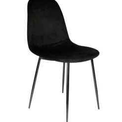 Fabrique de Styles Chaises>Chaise salle à manger en velours cotelé - Julia Noir