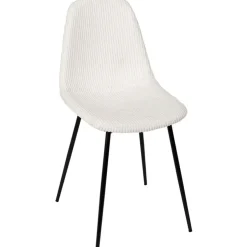 Fabrique de Styles Chaises>Chaise salle à manger en velours côtelé beige - Scarlett Crème