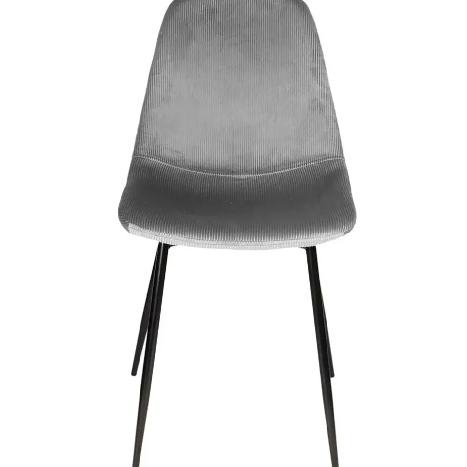 Fabrique de Styles Chaises>Chaise salle à manger en velours cotelé - Julia Gris
