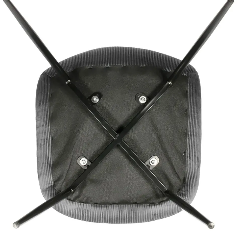 Fabrique de Styles Chaises>Chaise salle à manger en velours cotelé - Julia Gris