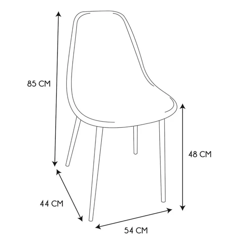 Fabrique de Styles Chaises>Chaise salle à manger en velours cotelé - Julia Gris