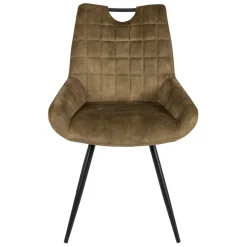 Fabrique de Styles Chaises>Chaise salle à manger en velours - dana Kaki