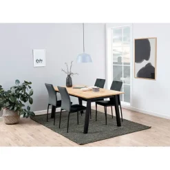 Fabrique de Styles Chaises>Chaise salle à manger en velours - Demia Gris Foncé