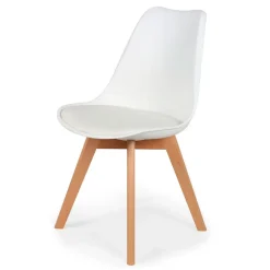 Fabrique de Styles Chaises>Chaise salle à manger scandinave - Samantha Blanc