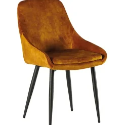 Fabrique de Styles Chaises>Chaise salle à manger tissu - Stil Moutarde