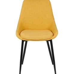 Fabrique de Styles Chaises>Chaise salle à manger tissu - Ben Moutarde