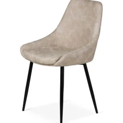 Fabrique de Styles Chaises>Chaise salle à manger tissu effet daim - Ben Beige