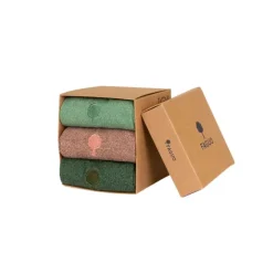 Fabrique de Styles Accessoires Mode>Chaussettes vegan x3 clair, foncé et rose chiné 43/46 Vert