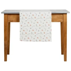 Fabrique de Styles Chemins De Table>Chemin de table en coton rose et vert 160x50cm - Louise Rose, Vert