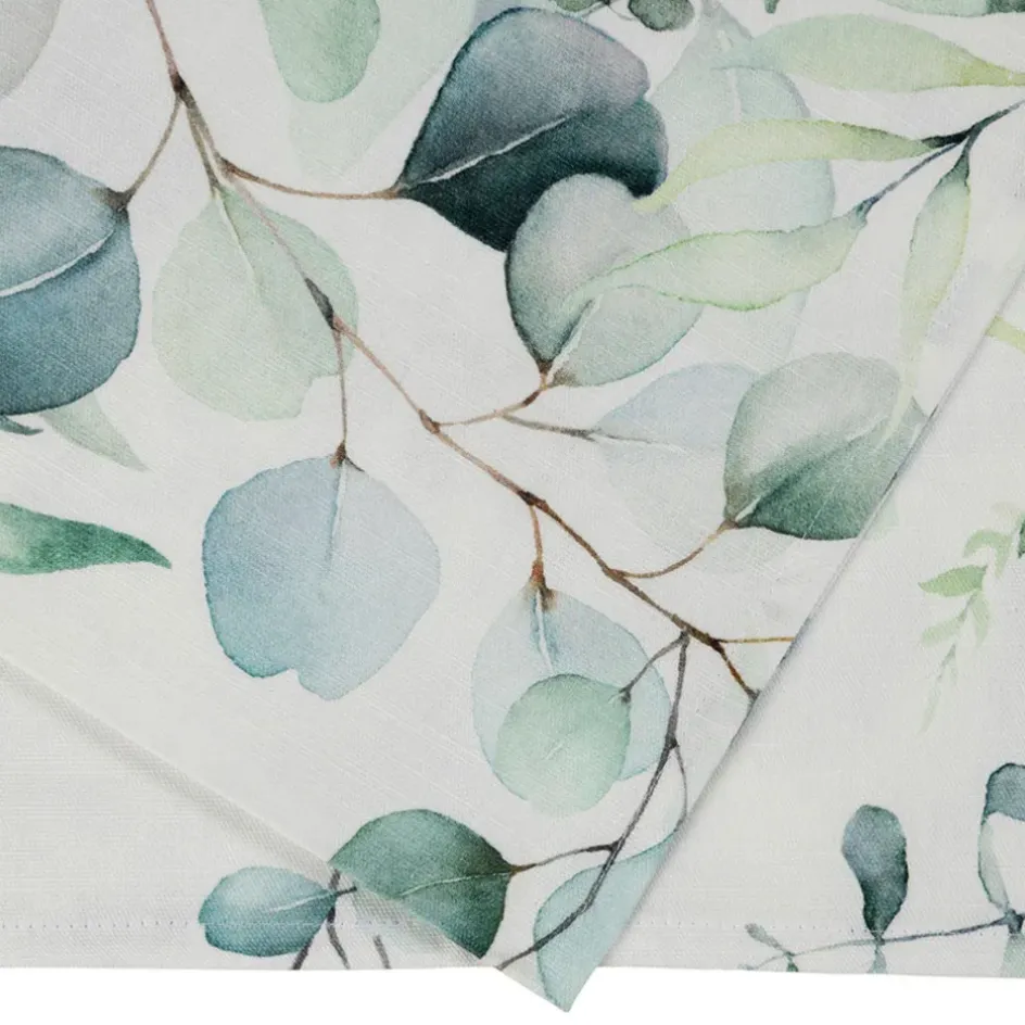 Fabrique de Styles Chemins De Table>Chemin de table en coton 160x50cm - Eucalyptus Vert