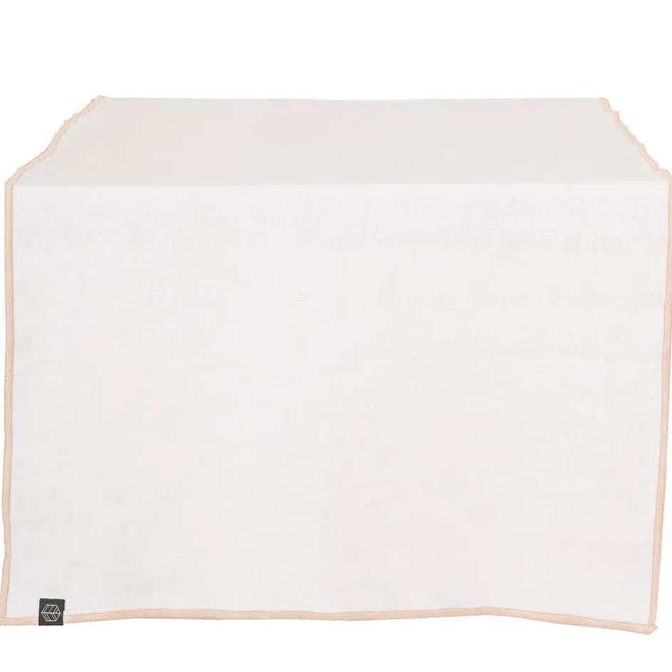 Fabrique de Styles Chemins De Table>Chemin de table en lin et coton 48x160cm - Calvi II Blanc