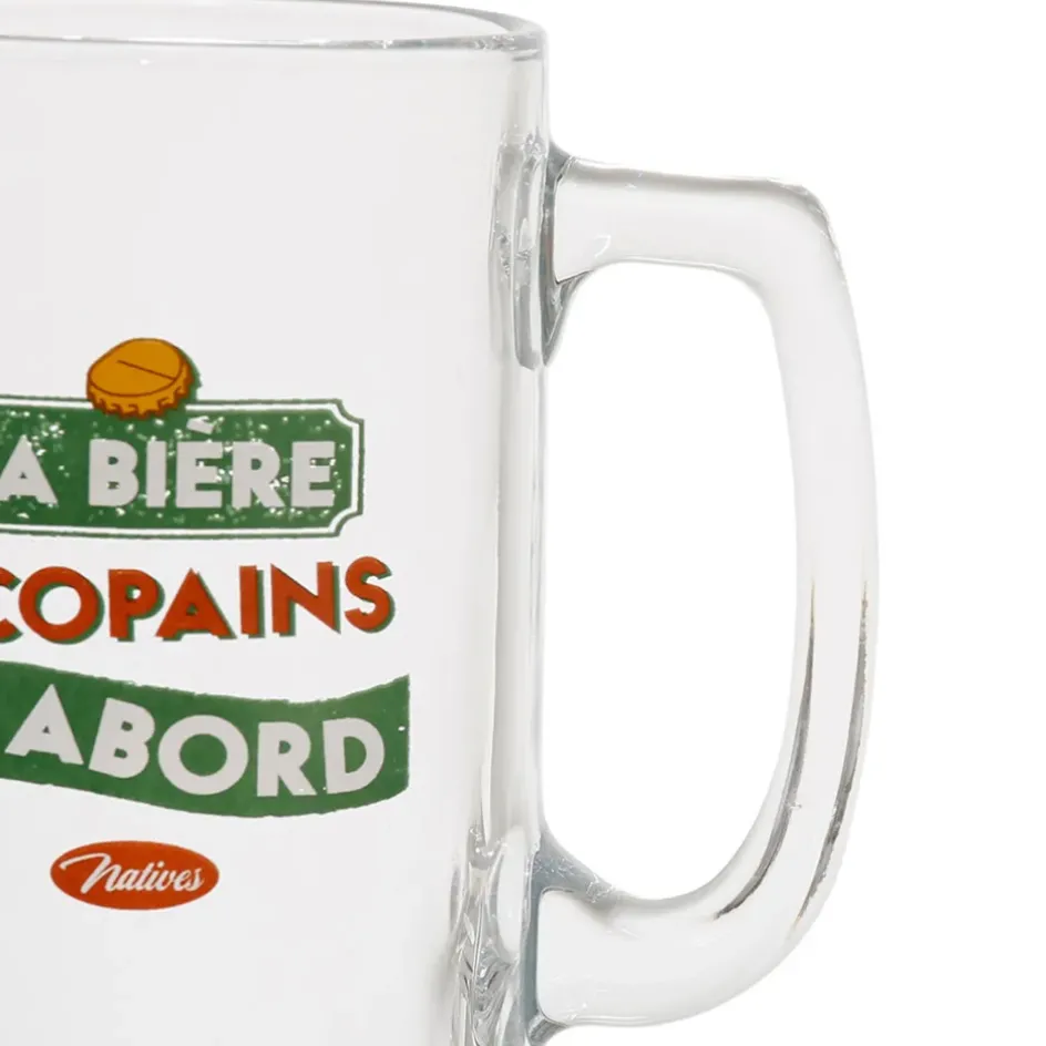 Fabrique de Styles Verres À Alcool>Chope vert et rouge 40cl - Copains D'Abord Vert, Rouge