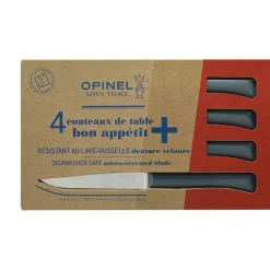 Fabrique de Styles Couverts>Coffret 4 couteaux de table anthracite - Opinel Gris