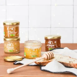 Fabrique de Styles Chocolats Et Confiseries>Coffret 4 miels d'origine bio et français Multicolore