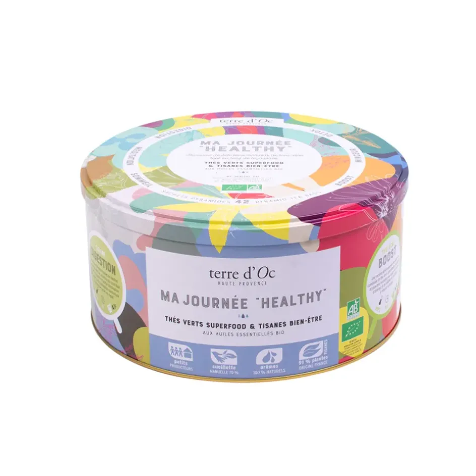 Fabrique de Styles Cafés, Thés Et Infusions>Coffret 42 mousselines "ma journée healthy" Multicolore