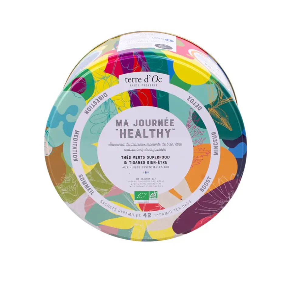 Fabrique de Styles Cafés, Thés Et Infusions>Coffret 42 mousselines "ma journée healthy" Multicolore
