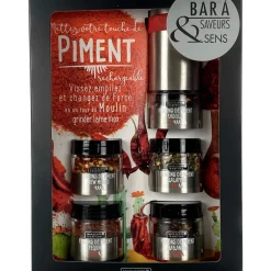 Fabrique de Styles Condiments Et Épices>Coffret bar à piment avec moulin intégré - 5 pots et un moulin Multicolore