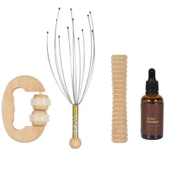 Fabrique de Styles Relaxation Et Massage>Coffret bien-être 5 pièces terre d'orient Bois